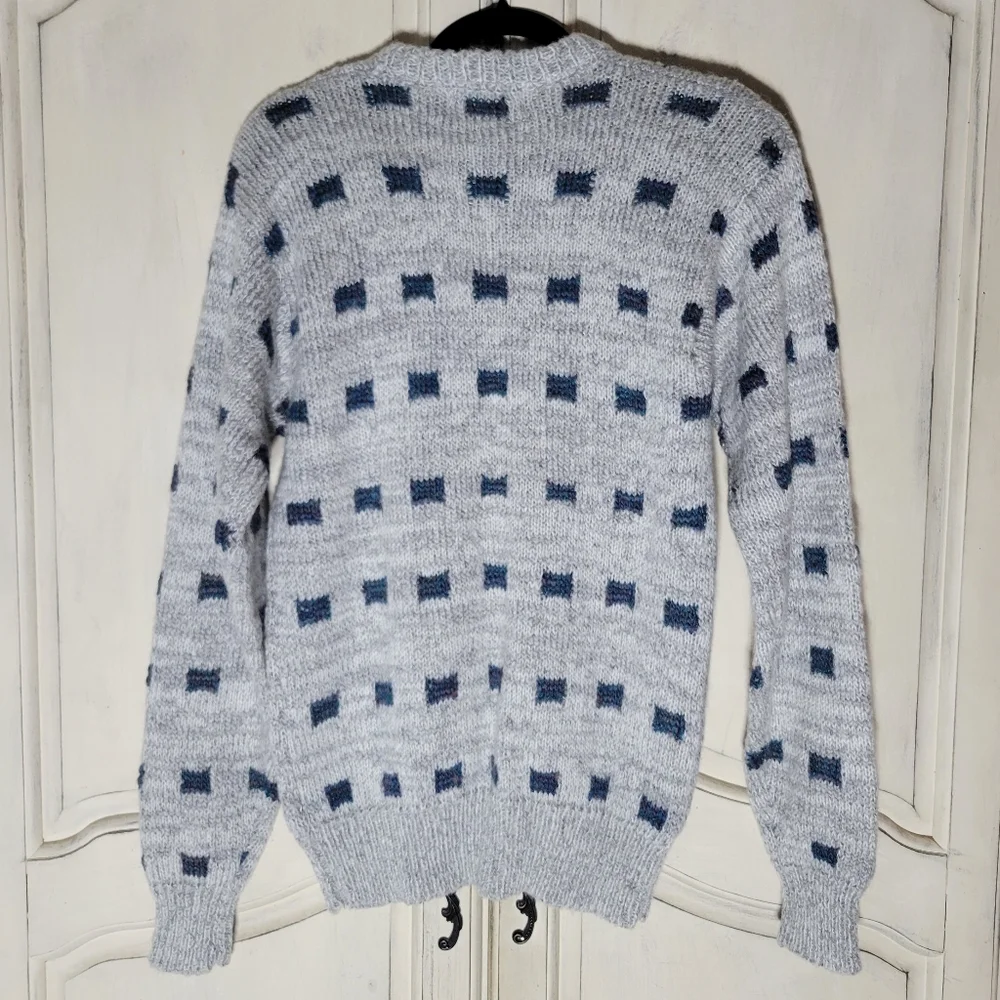 Oak Tree Original Vintage Geometric Knit Crewneck Cosby Grandpa Sweater *sz M*